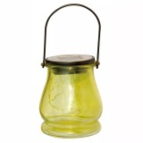 Cumpara ieftin Lampa solara LED felinar sticla otel H 10.5 cm