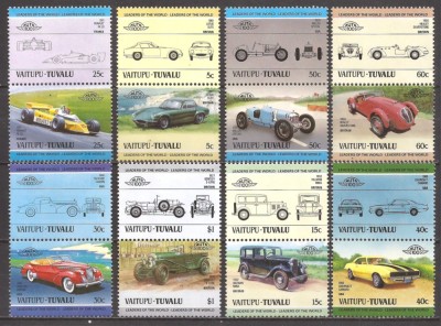 TUVALU TRANSPORT AUTOMOBILE ( serie dantelata) MNH foto