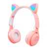 Casti On Ear Bluetooth MRG MY08CAT Tip Pisica Roz, Micro USB, Autonomie 7h