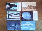 Lot 7 carti postale + 1 Buletin impresii TAROM / CD1P