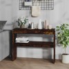 VidaXL Măsuță consolă, stejar fumuriu, 102x30x80 cm, lemn prelucrat