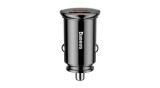 Baseus &Icirc;ncărcător circular USB / USB-C 30W pentru mașină, negru (CCALL-YS01)