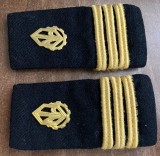 C2 19 - Grade militare - capitan chimie militara - semne arma metalice aurii - piesa de colectie!