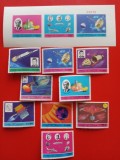 PARAGUAY, SPACE KENNEDY - BLOC + SERIE COMPLETĂ MNH