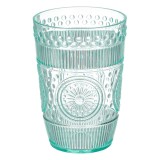 Pahar din Plastic Verde Menta cu Model Reliefat, 430 ml, CMCLASS
