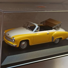 Macheta Wartburg 311-1 Cabriolet 1958 galben - Minichamps 1/43