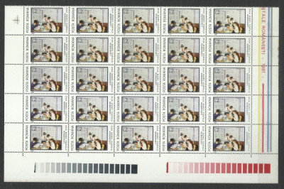 TSV$ - 1981 LP 1044 ZIUA MARCII POSTALE ROMANESTI BLOC 25 SERII/JUM.COALA MNH/** foto