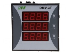 Voltmetru Digital cu LED pentru Montare 12-400V ?1% foto