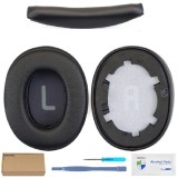 Set 2 bureti + Banda superioara pentru casti JBL Tune 770NC, 760BTNC, 760NC, 750BTNC, T750BT, 720BT, 710BT, 700BT, 700BTNC - Negru, Spuma cu memorie