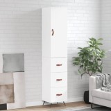 vidaXL Dulap &icirc;nalt, alb, 34,5x34x180 cm, lemn prelucrat