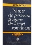 Ioan Pătruț - Nume de persoane și nume de locuri rom&acirc;nești (editia 1984)