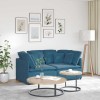 VidaXL Canapea modulară cu perne, albastru, catifea 3321248