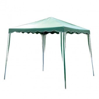 Pavilion pentru gradina, alb / verde, 300 x 300 cm foto
