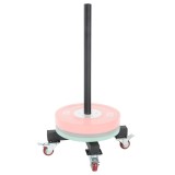 Suport Mobil Discuri Olimpice inSPORTline Welo FitLine Training, 200 kg, Roti Pivotante cu Frane, Otel, 55x55x102 cm
