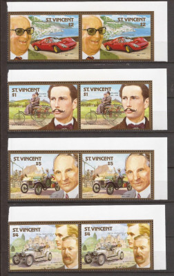 ST. VINCENT 1987 AUTOMOBILE ( serie dantelata x 2 ) MNH foto