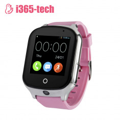 Ceas Smartwatch Pentru Copii i365-Tech A19 cu Functie Telefon, Localizare GPS, Camera, 3G, Pedometru, SOS, Android - Roz foto