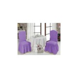 Set 6 huse scaune cu volane din bumbac elasticizat - HEP81