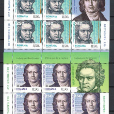 Romania 2020 - LP 2293 nestampilat - 250 de ani Ludwig van Beethoven - bloc 5+1