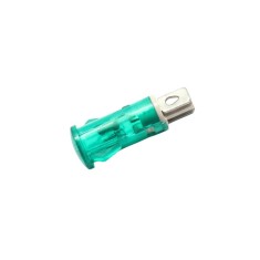 Indicator LED snap de panou din plastic, 10mm, pini 4.8mm, verde, 12-24V DC, IP68, FL1P-10QJ-1-GREEN