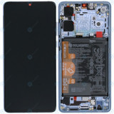 Huawei P30 (ELE-L09 ELE-L29) Capac frontal al modulului de afișare + LCD + digitizer + baterie (VERSIUNE NOUĂ) cristal de respirație 02354HMF