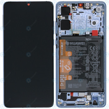Huawei P30 (ELE-L09 ELE-L29) Capac frontal al modulului de afișare + LCD + digitizor + cristal de respirație a bateriei 02352NLP foto