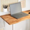 Blat birou vidaXL, lemn masiv stejar, 100x50x2.5cm, maro deschis, dreptunghiular - birou, mobilier, blat stejar