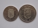 LOT 2 MONEDE COMEMORATIVE OLANDA-1 , 2 1/2 GULDEN 1980, Europa