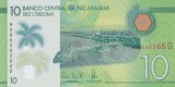 Bancnota Nicaragua 10 Cordobas 2022 - P209 UNC ( polimer )