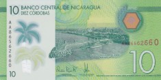 Bancnota Nicaragua 10 Cordobas 2022 - P209 UNC ( polimer )
