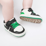 Adidasi albi cu negru si verde - Smart (Marime Disponibila: 3-6 luni (Marimea