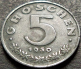 Cumpara ieftin Moneda istorica 5 GROSCHEN - Austria 1950 * cod 573, Europa, Zinc