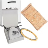 Cumpara ieftin Set cadou portofel pluta si bratara placata cu aur