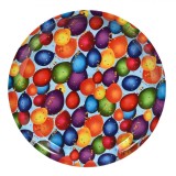 Farfurie Servire, Model Baloane Colorate, Multicolor, Plastic, Diametru 35cm, Oem