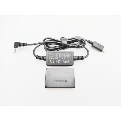 Alimentator Tip Baterie LP-E12 Canon DR-E12 Dummy Battery DC COUPLER TYPE-C PD foto
