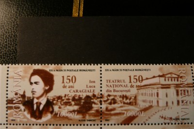 VOC 2002 LP1589- Ziua marcii postale romanesti, diptic-MNH foto