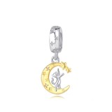 Cumpara ieftin Charm/talisman argint 925, JW1648, model semiluna, placat cu rodiu