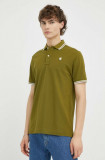 G-Star Raw tricou polo barbati, culoarea gri, neted