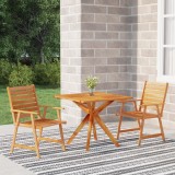 Set mobilier grădină, 3 piese, lemn masiv de acacia