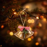 Decor de Craciun - clopot - culoare maro