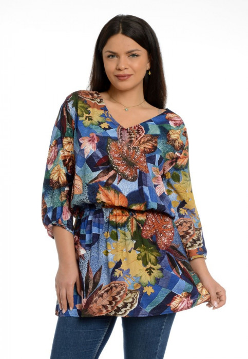 Tunica dama Multicolor cu Flori - XL