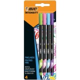 Cumpara ieftin Set 4 finelinere, Bic, Intensity Fine 0,4 mm