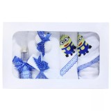 Cumpara ieftin Trusou Botez cu 7 piese - Minion brodat - ALB - BLEUMARIN -TB70