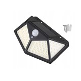 Cumpara ieftin Lampa solara, 100 leduri, neagra, forma unghiulara
