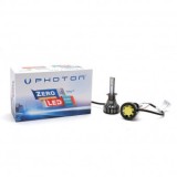 Kit 2 Becuri LED H1 Photon Zero, 6000K, 12V, Mini cu Ventilator, Lumina Alba Xenon, Faza Lunga/Scurta