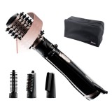 Perie rotativa BaByliss AS200ROE, 1000 W, 2 Setari temperatura si viteza, Geanta depozitare, Ionizare, Perie 50 mm ceramica, 4 Accesorii, Negru