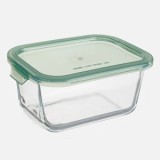 Caserola din Sticla cu Capac Verde 900ml, CMCLASS