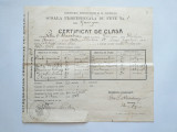 SCOALA DE FETE , NR 1- GIURGIU, Certificat de clasa, 1923
