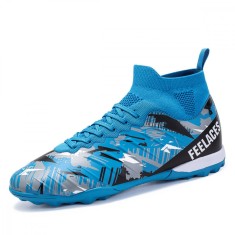 Ghete de fotbal MBrands, 8.4 cu glezna pentru teren sintetic, culoare albastru 44