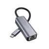 Adaptor USB Type-C la Gigabit Ethernet RJ45, TechDelivery, 1000Mbps, Gray