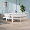 VidaXL Cadru de pat, alb, 160x200 cm, lemn masiv de pin